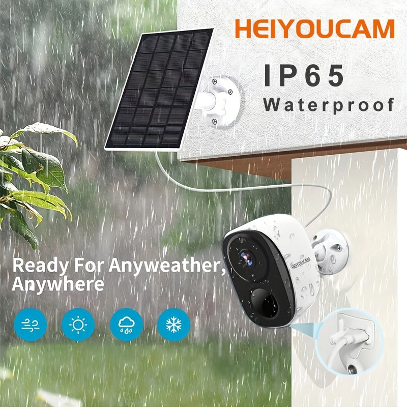 NNETM Wireless Solar Security Camera Outdoor (3MP Night Vision)