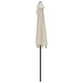 NNEVL Balcony Parasol with Aluminium Pole Sand 270x135 cm Half